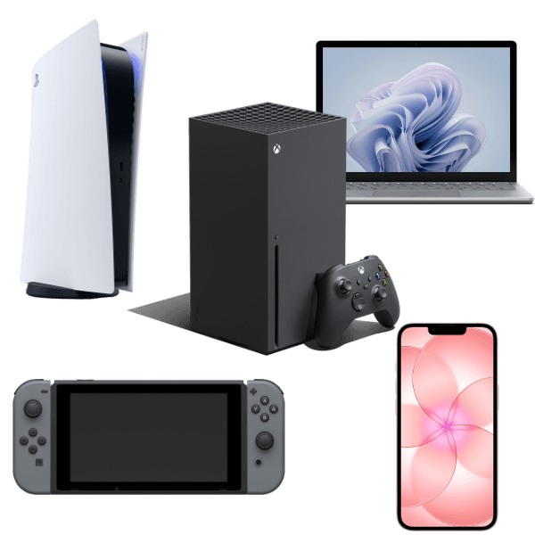 Icône avec tous les supports de jeux